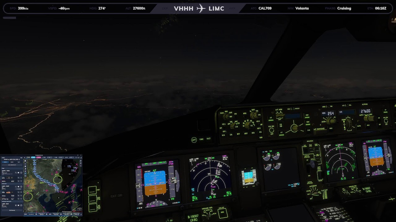[MSFS2024]CAL709 | VHHH-LIMC (HongKong-Milan) VCAL 義大利米蘭 周末小團飛 Departure
