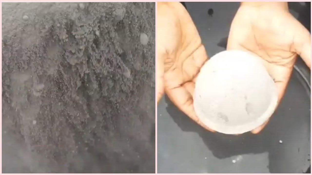 Pure cement dusty crumbling| Pouring|dust play ASMR
