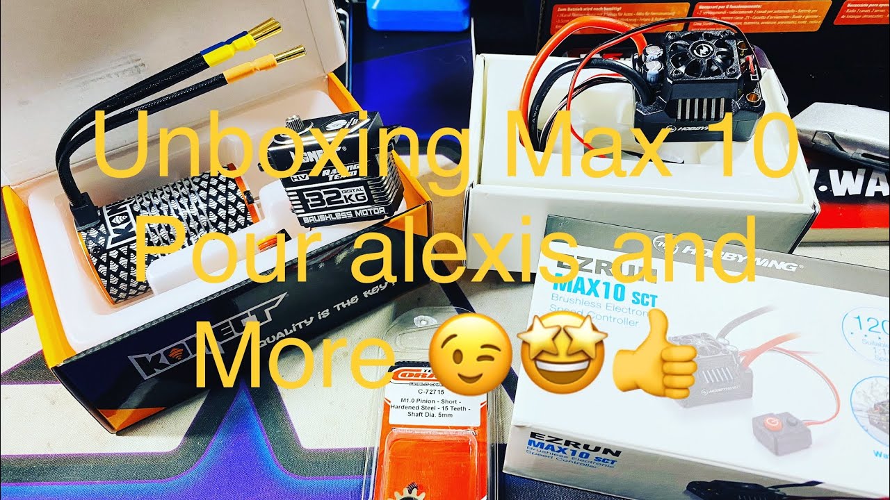 Unboxing Hobbywing Max10 sct, Moteur konect 1900KV and more