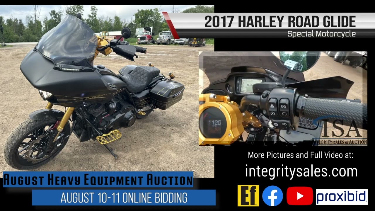 Bid Now! 2017 Harley Road Glide Motorcycle!