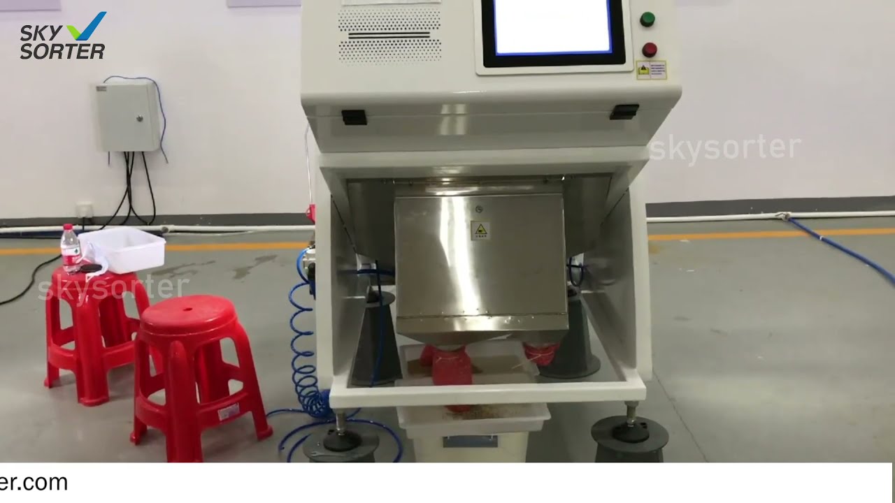 Small Color Sorter Machine Working Video for White Sesame