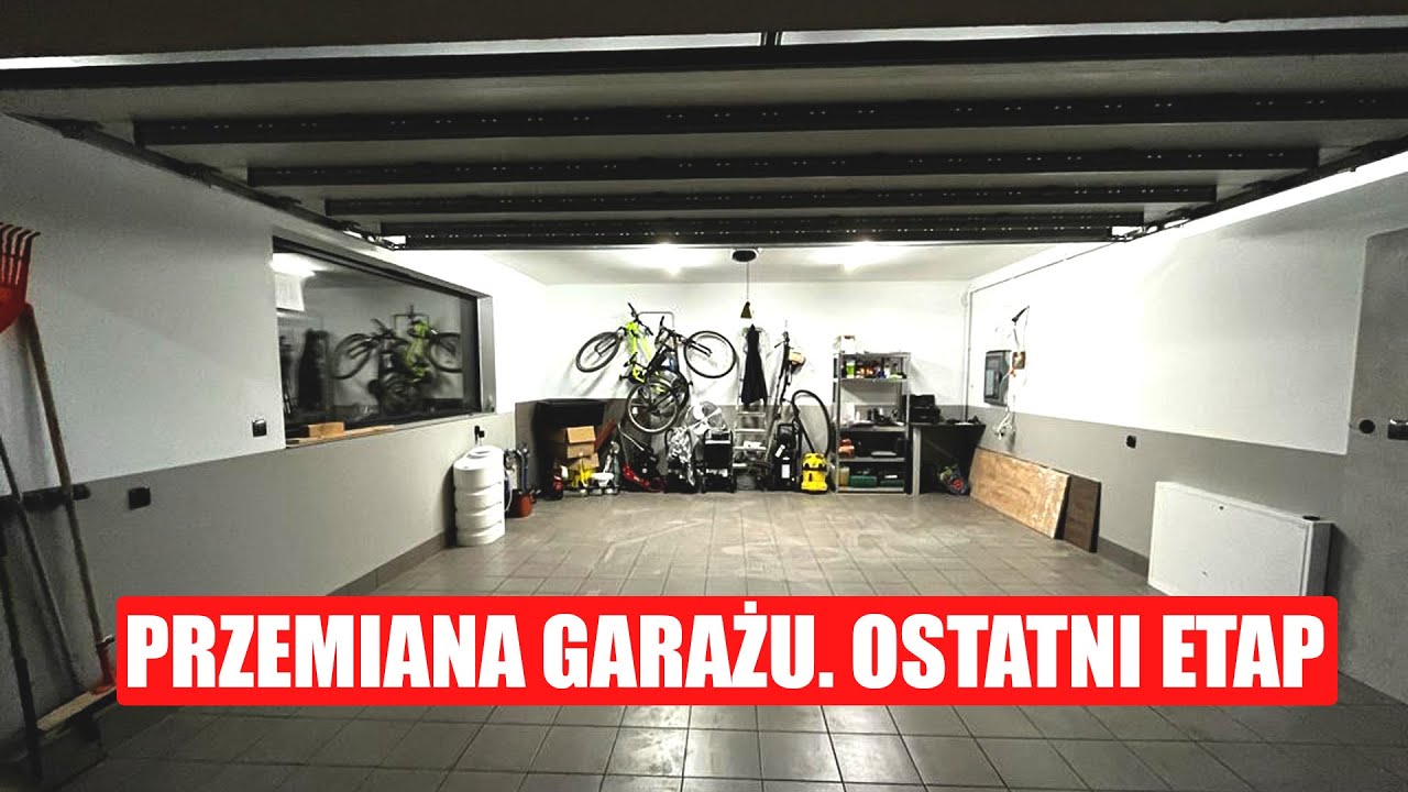 METAMORFOZA GARAŻU ostatni etap. Oświetlenie, wieszaki, regał i stół. Przemiana końcowa i koszty.