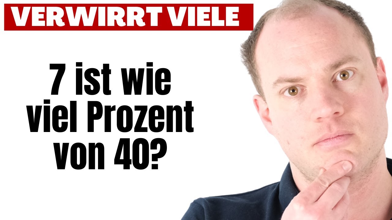 Diese Frage zur Prozentrechnung verwirrt viele. Dich auch?
