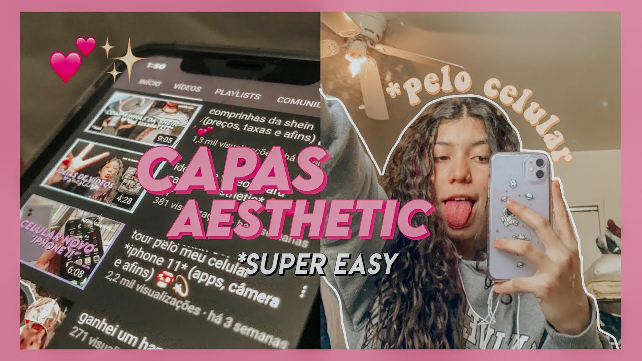 como fazer capas *aesthetic* para o seu canal 🧸🤎