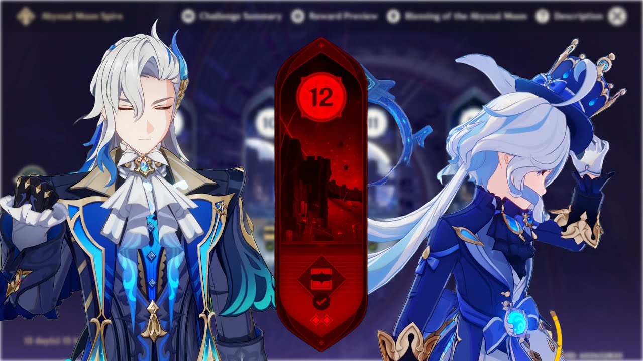 C6 Neuvillette & C3 Furina DESTROY NEW ABYSS Floor 12 feat. Kazuha & Zhong Li | Perfect Clear