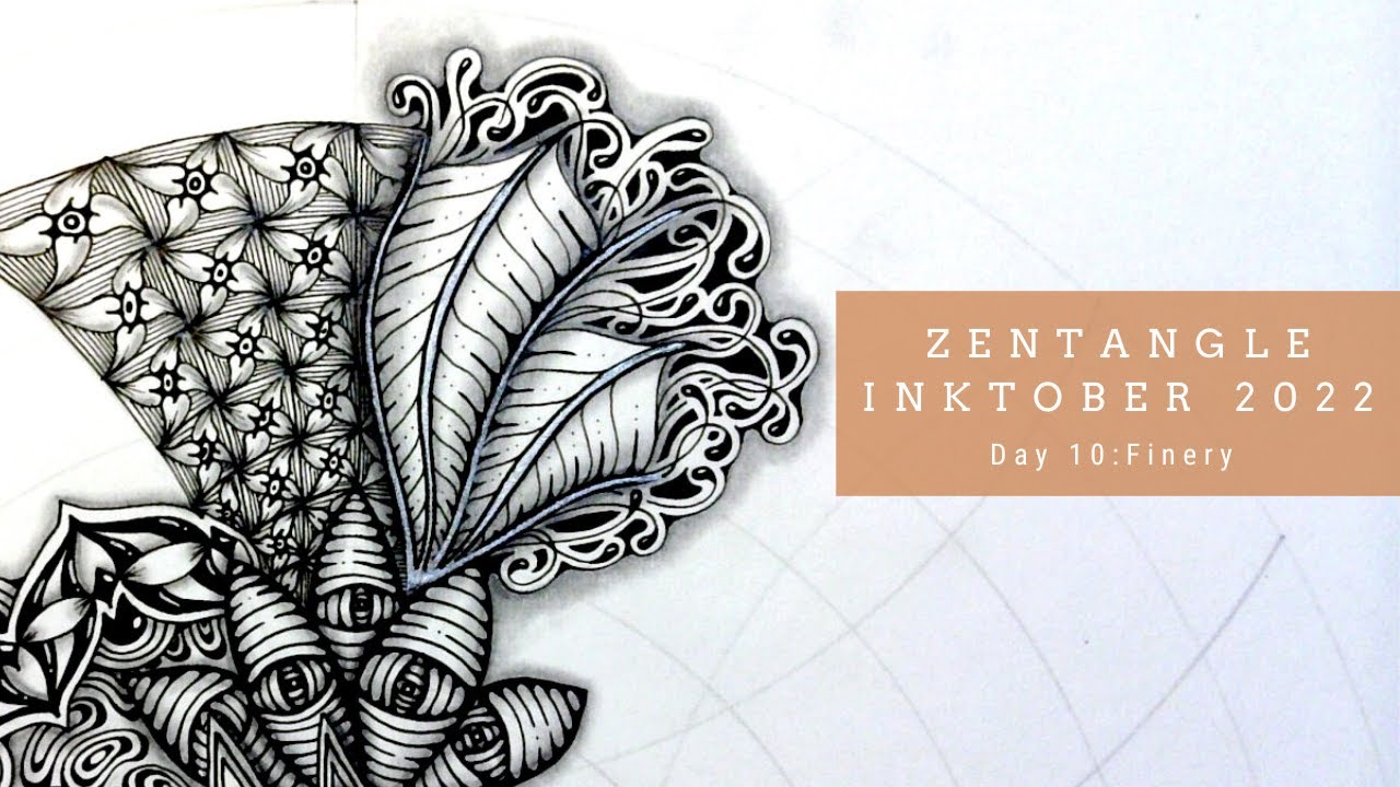 Zentangle Inktober: Day 10 - Finery