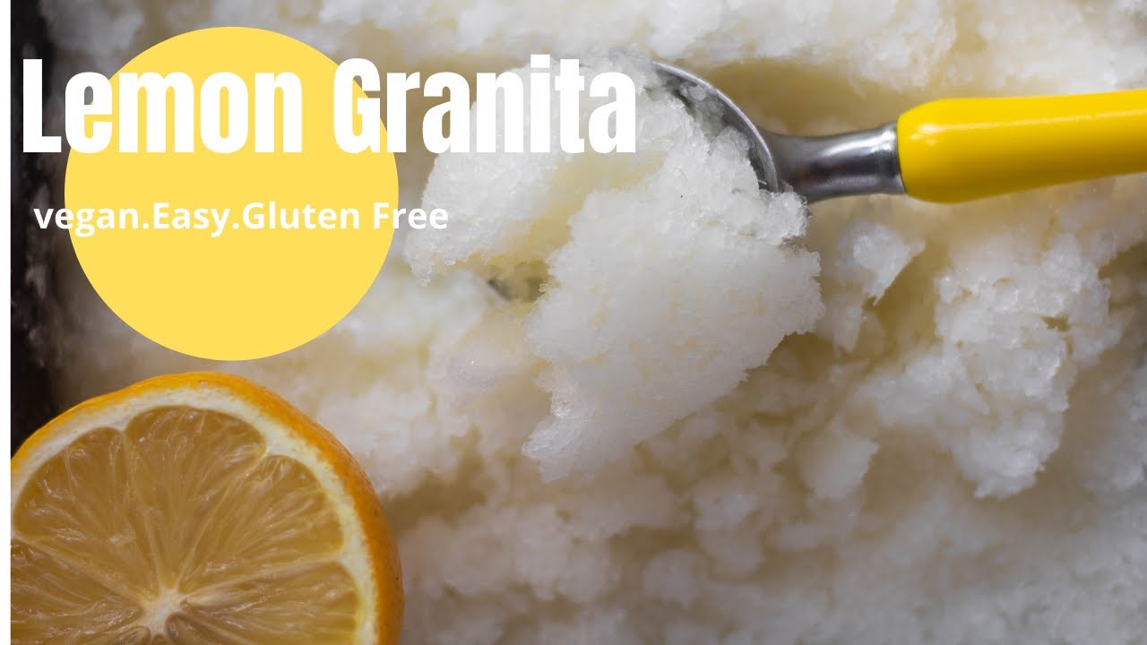 LEMON GRANITA | Sicilian recipe | Italian Lemon Slushy | Homemade Lemon Ice | sugar free granita