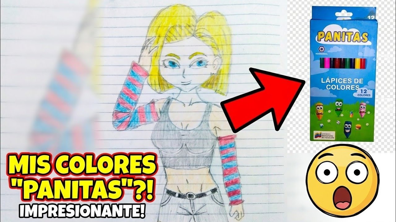 Dibujando a Androide 18 de DBZ (POR FIN TENGO COLORES)