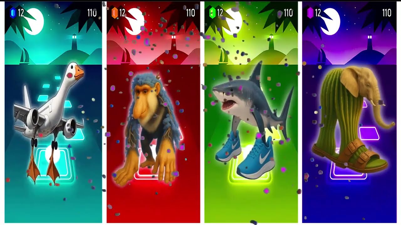 BRAINROT ANIME 🆚 BRAINROT ZOMBIE 🆚 BRAINROT EXTINCTION 🆚 BALLERINA - Tiles Hop EDM Rush!