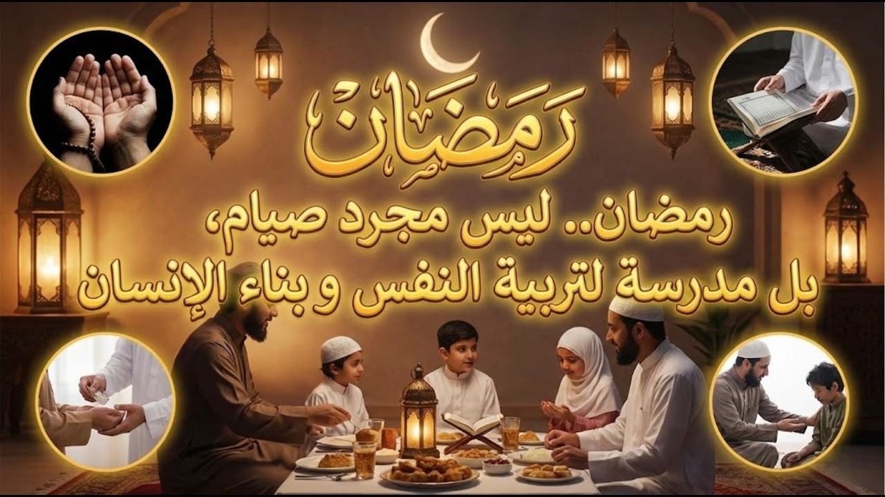 رمضان   ليس مجرد صيام، بل مدرسة لتربية النفس وبناء الإنسان