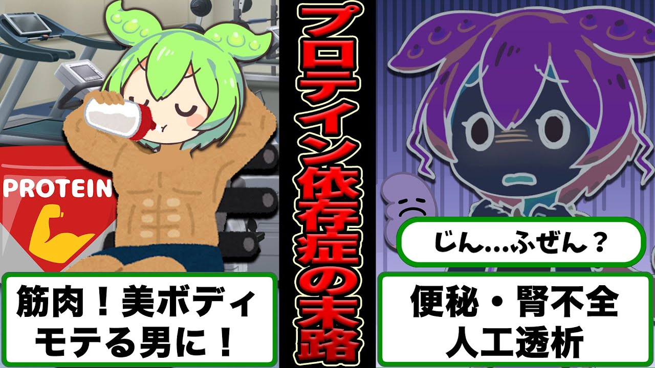 【最悪の代償】プロテインを毎日飲み続けたずんだもんの末路…