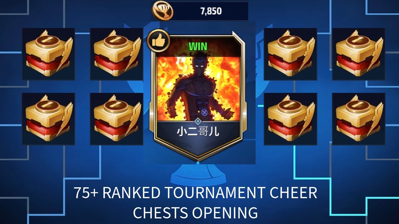 OPENING 75+ RANKED TOURNAMENT CHEER CHESTS (GGs Sunspot PFP Guy) - Marvel Future Fight