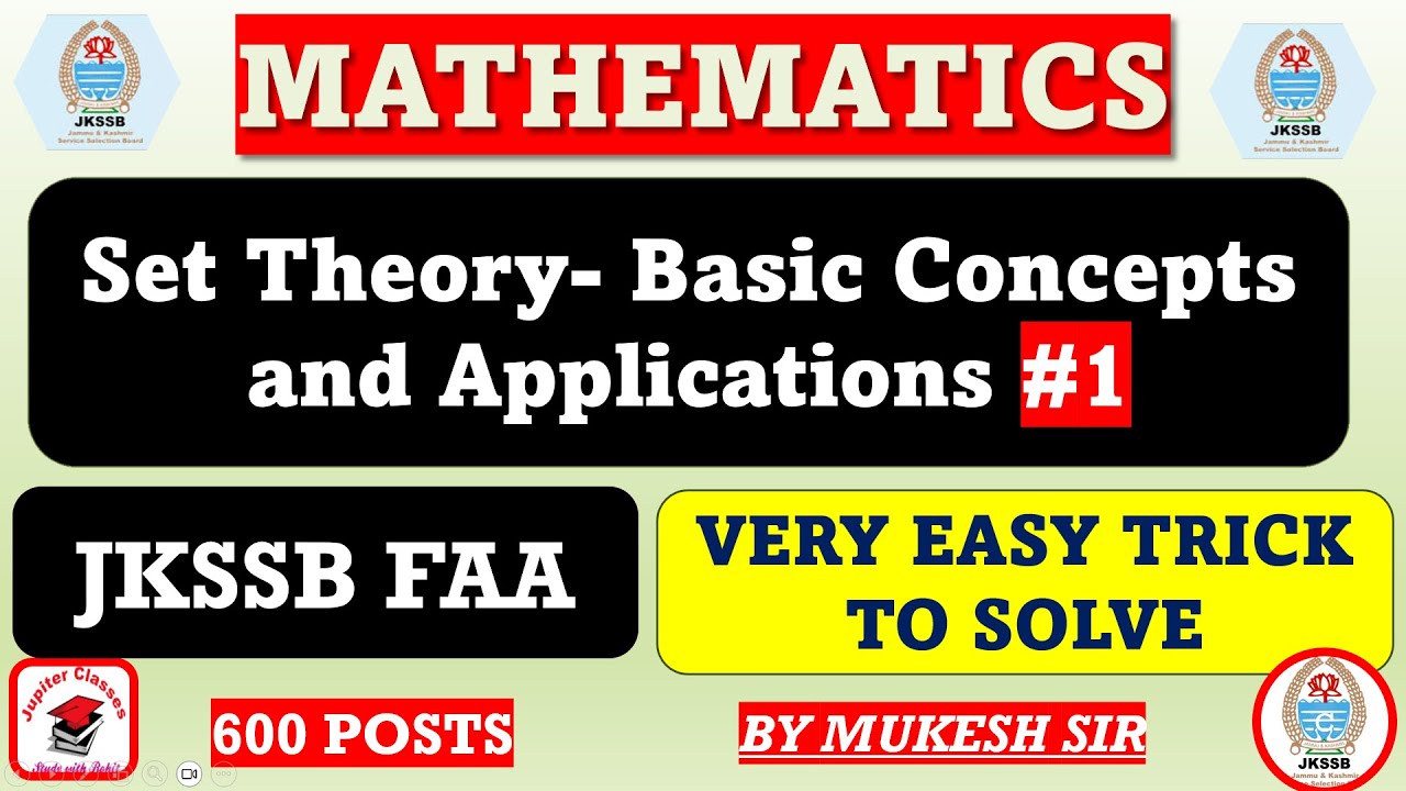 SET THEORY II PART-1 II MATHS FOR JKSSB FAA 2026 #faa #JUPITERCLASSES