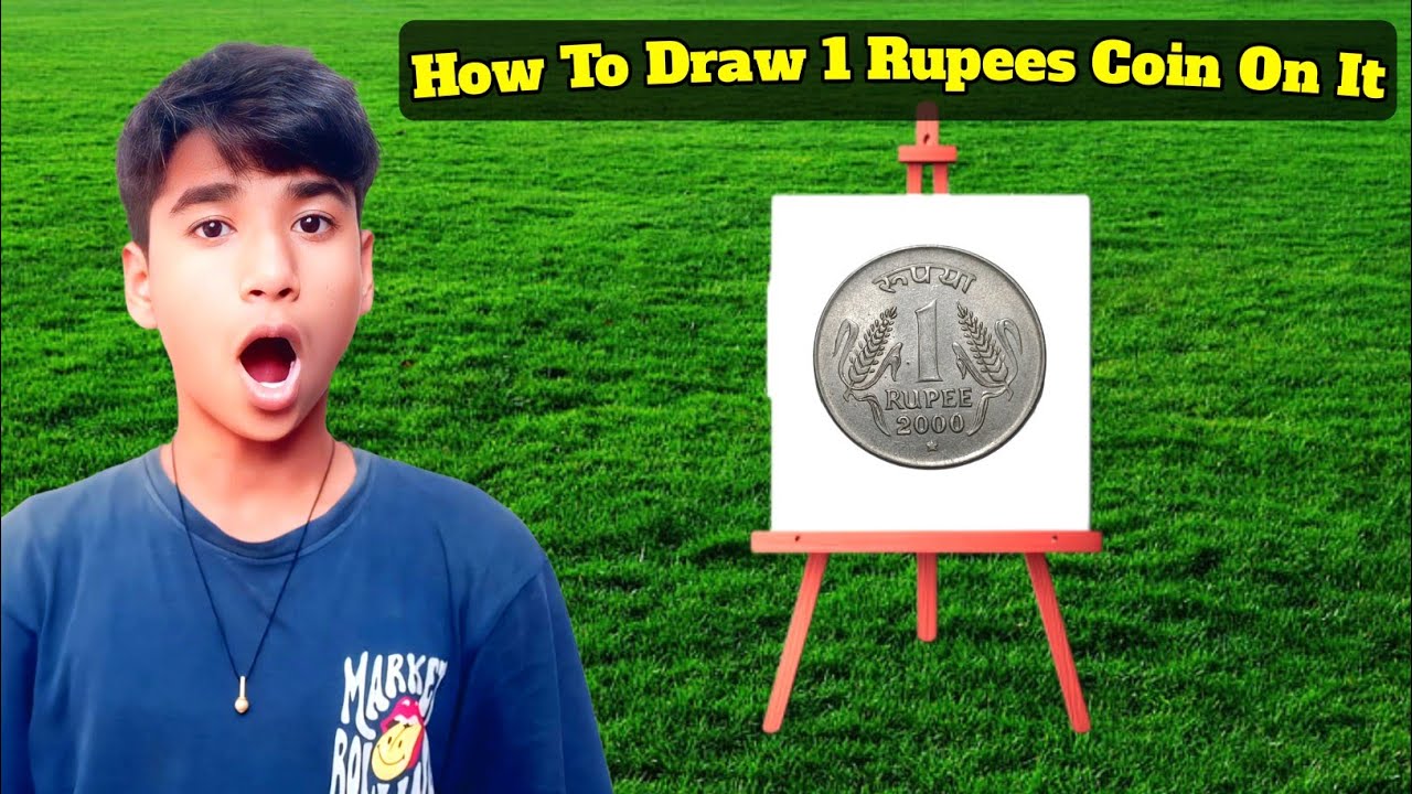 How To Draw 1 Rupaye Coin On Paper | पन्ने पर 1 रुपये का सिक्का कैसे बनाए | Just A Few Second 😱