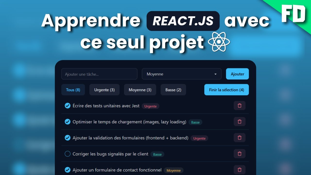 Apprends React.js avec ce seul projet