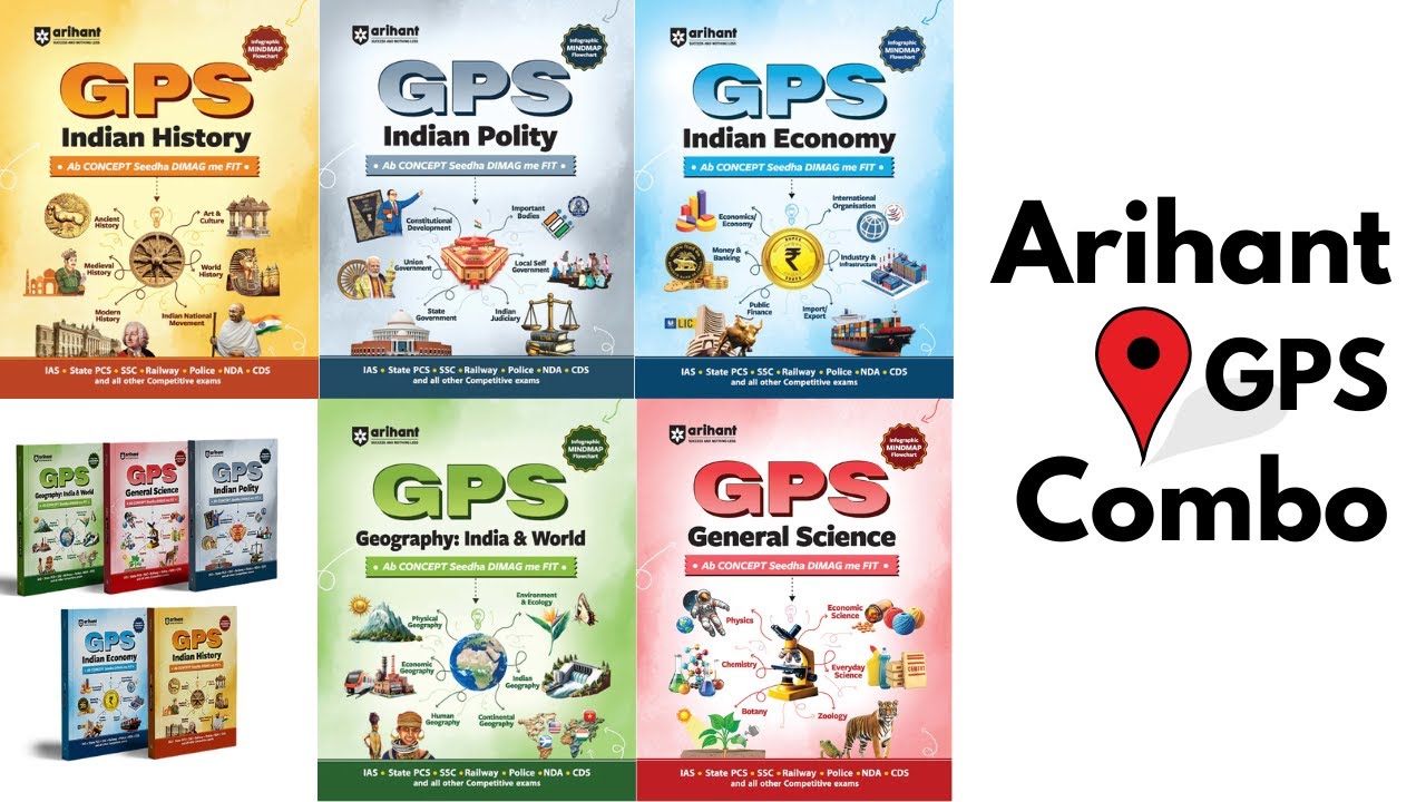 Arihant GPS Books Combo | History, Geography, Polity, Science, Economy | Unboxing & Review
