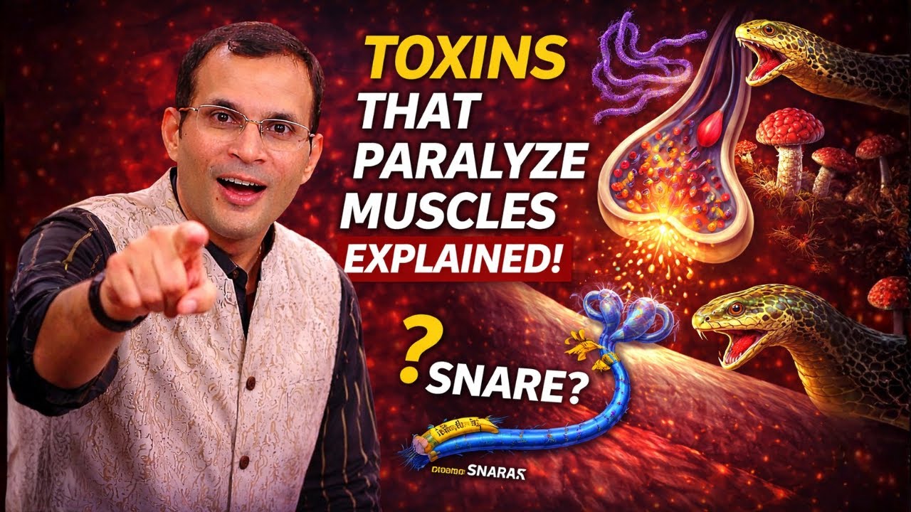 Toxins that paralyze muscles [1st MBBS/3rd MBBS/FMGE/NEET/USMLE/PLAB] | Dr Vivek Nalgirkar |