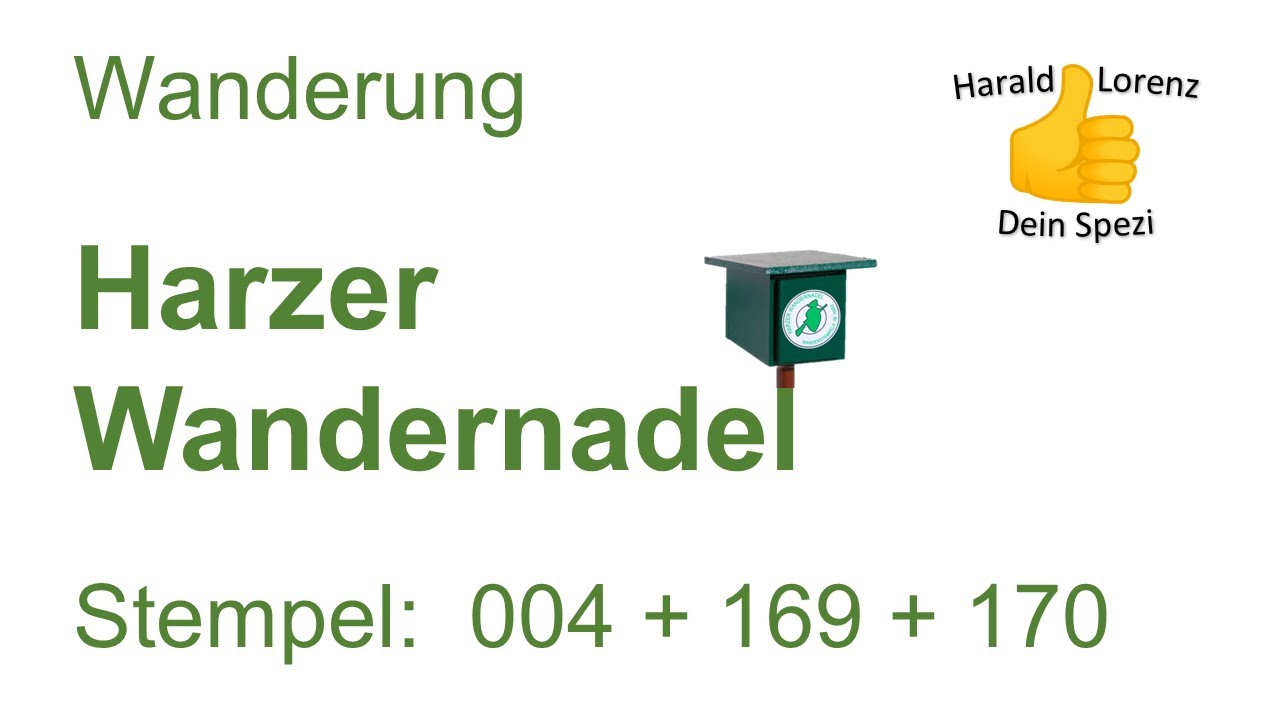 Harzer Wandernadel: Stempel 004, 169 und 170