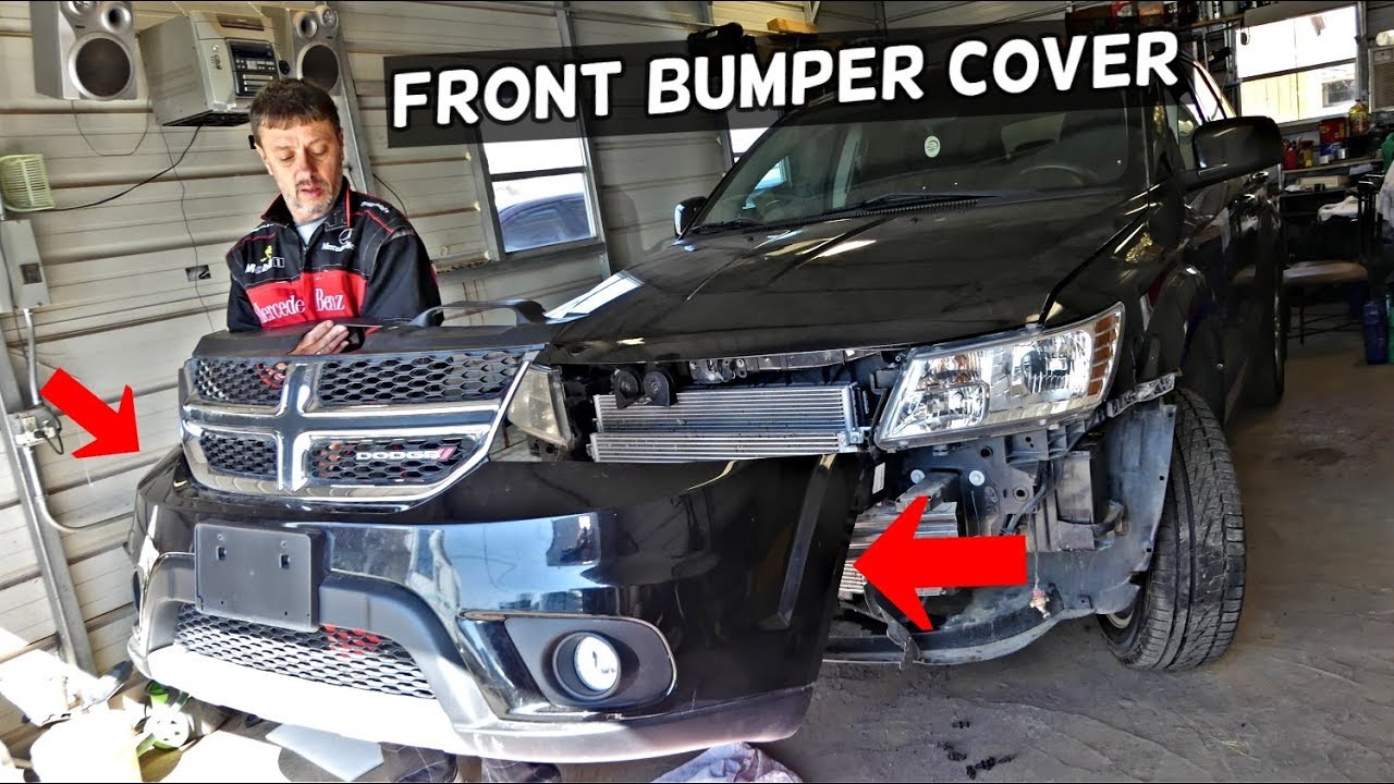 DODGE JOURNEY FRONT BUMPER COVER REMOVAL REPLACEMENT. FIAT FREEMONT