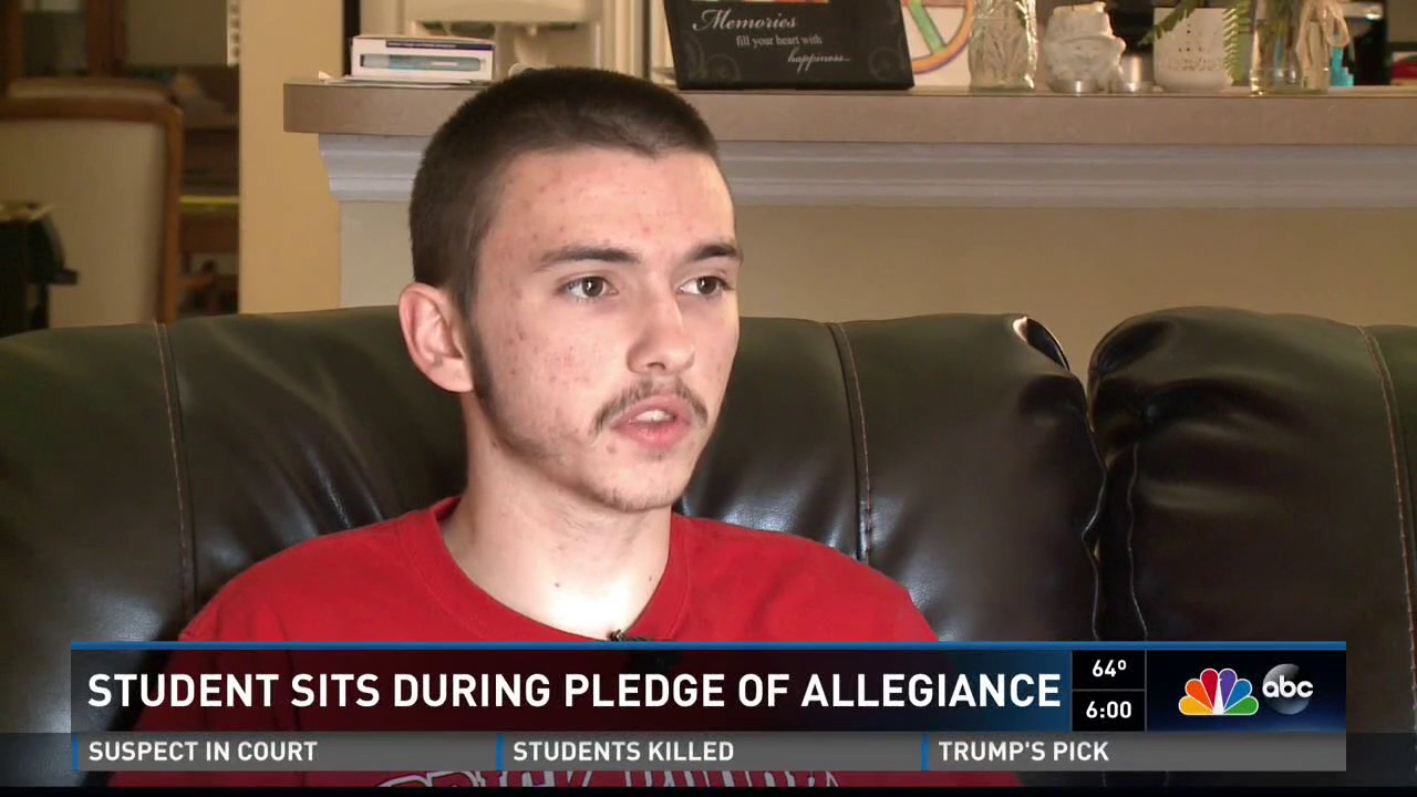 Student punished for sitting during Pledge of Allegiance
