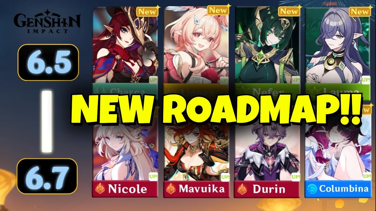 NEW UPDATE!! 6.5 TO 7.0 BANNER ROADMAP is INSANE - Linnea, Nicole, Sandrone & Reruns  Genshin Impact