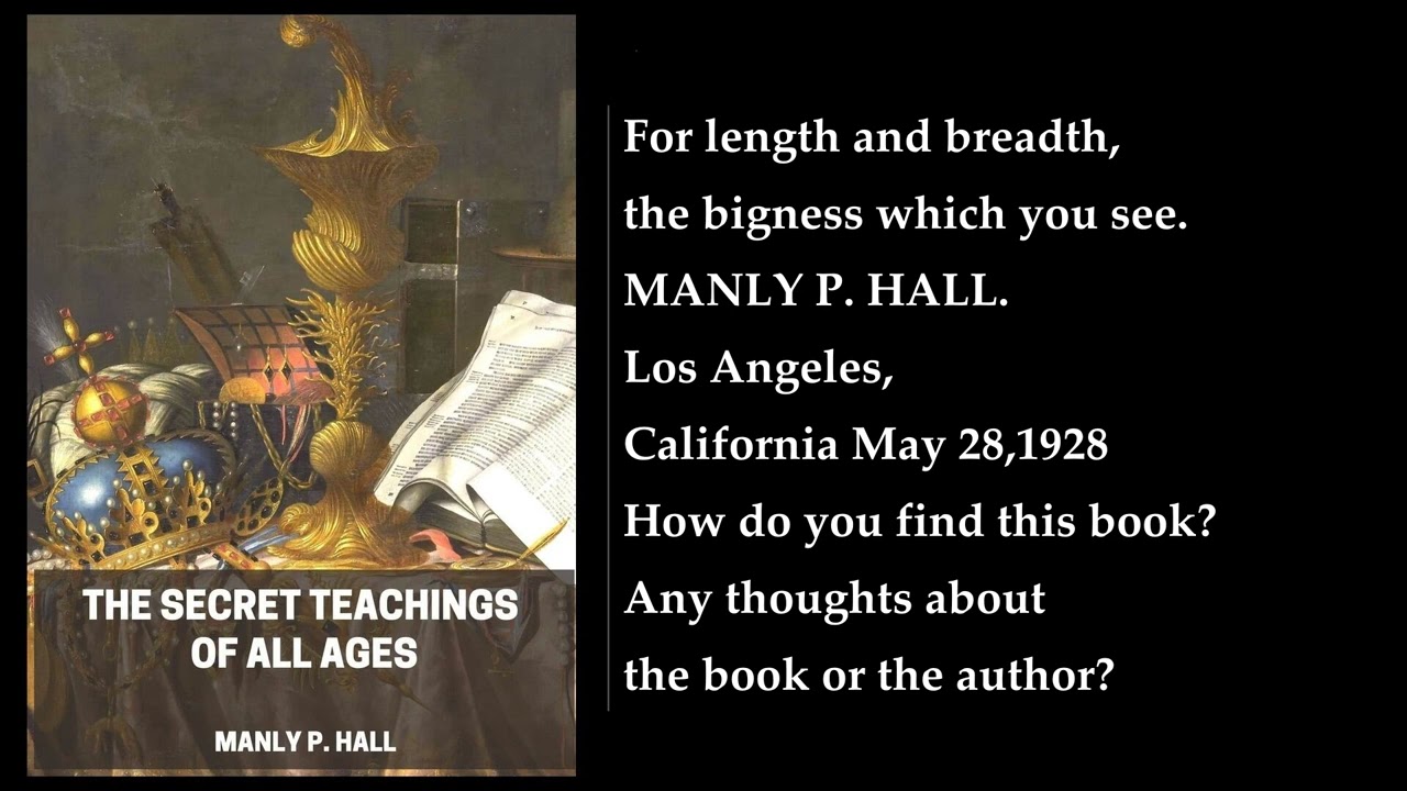 The Secret Teachings of All Ages (1/3) ✨ By Manly P. Hall. FULL Audiobook