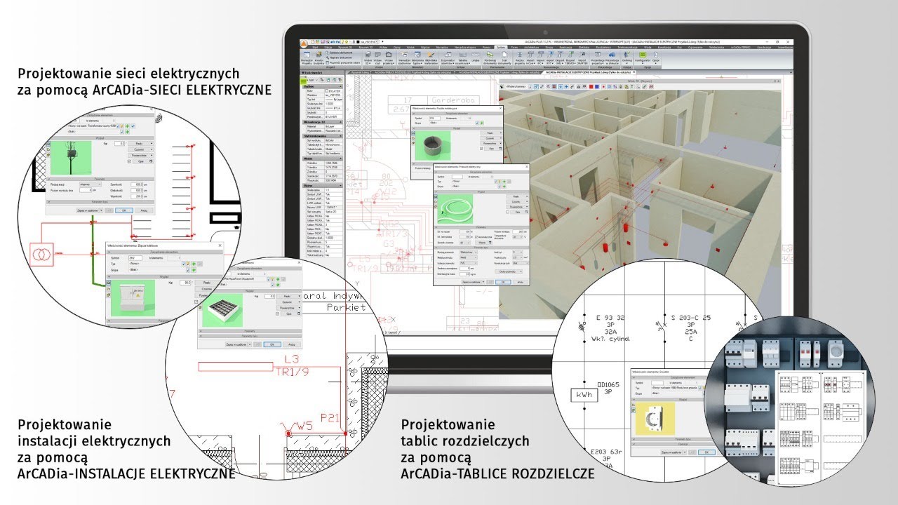 ArCADia BIM 11 dla elektryków - projektowanie instalacji elektrycznych.