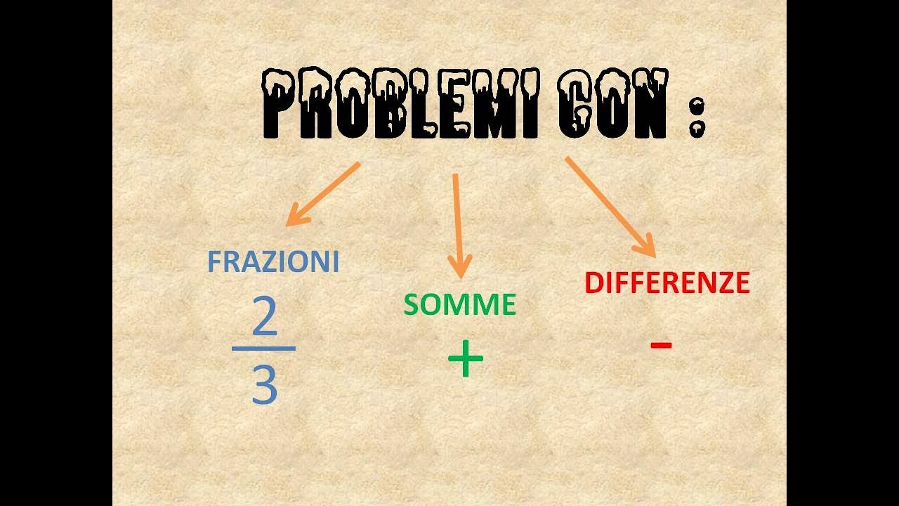 Problemi con frazioni, somme e differenze