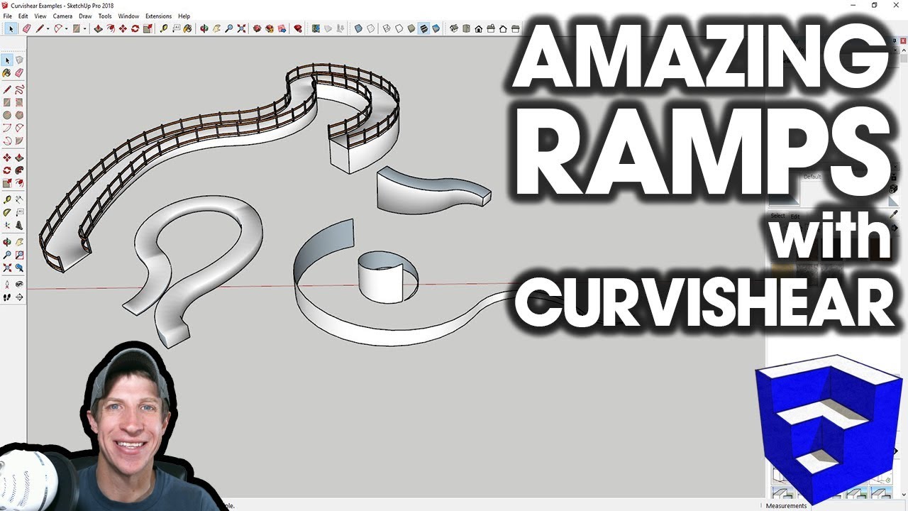 ПРОСТЫЕ ПАНДУСЫ в SKETCHUP с Curvishear от Fredo6!