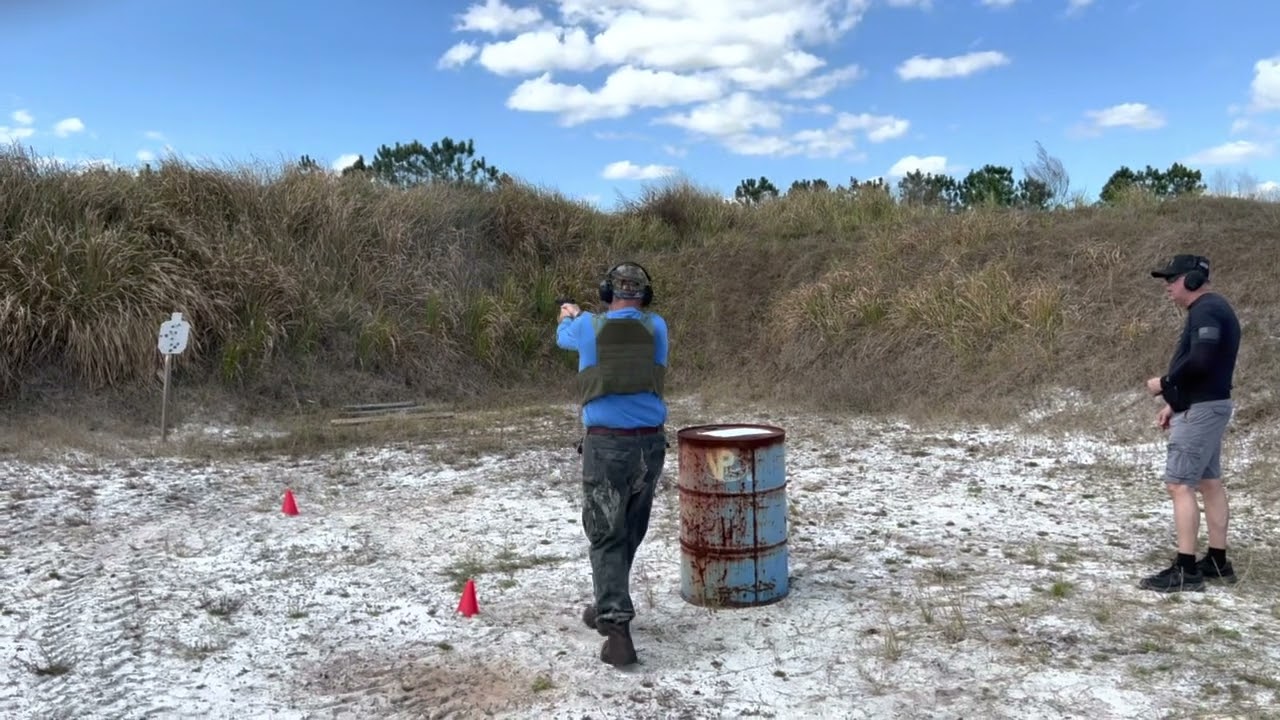Defensive handgun training circle the barrel drill. #firearmstraining #pewpew #invernessfl #handgun
