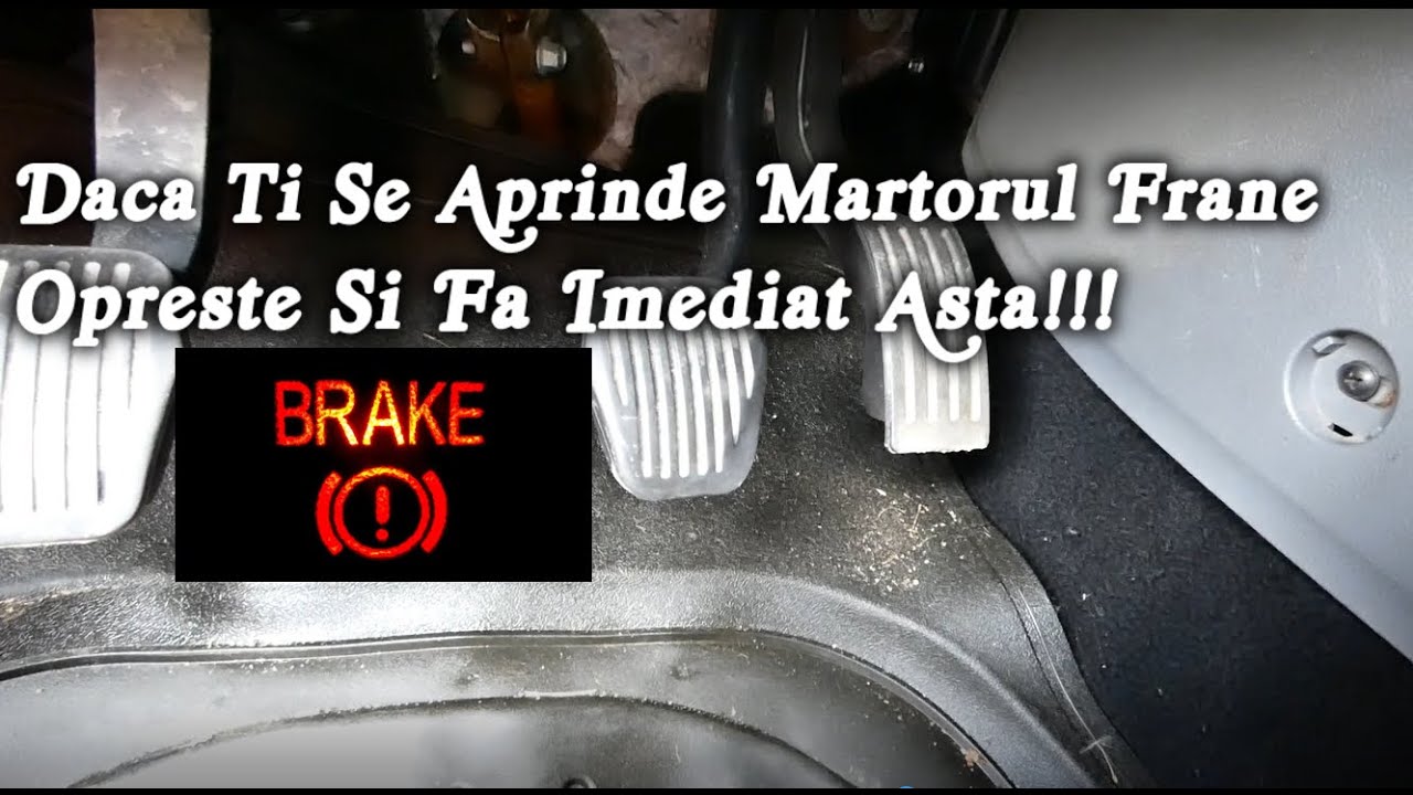 Cea MAI SIMPLA REZOLVARE in cazul in care ti se aprinde martorul de la frane!