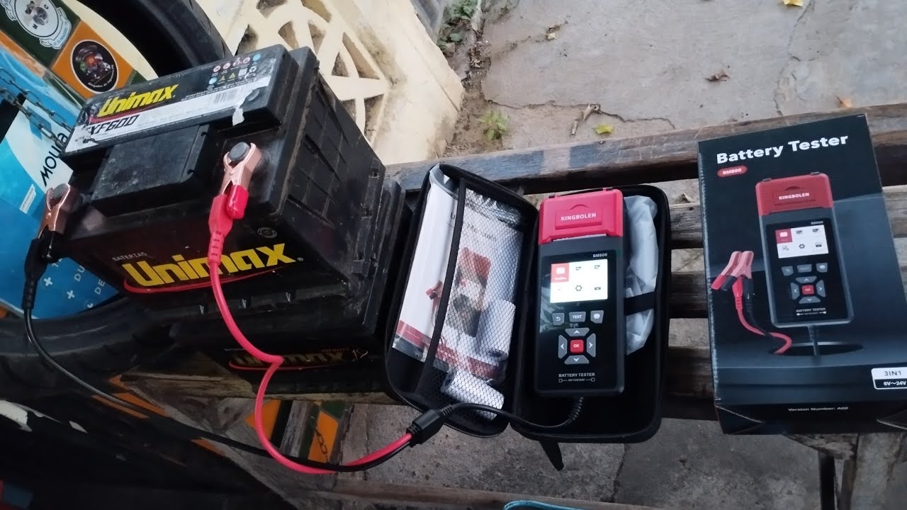 Teste analisador de Bateria com impressora  BM800  KINGBOLEN  6v motos 12v carros 24v caminhão...