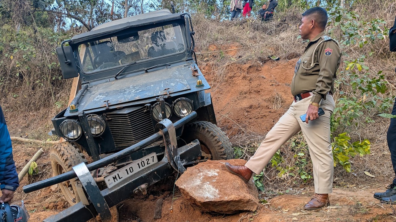 Khlad u rangbah ba noh ka jeep sha ka jaka riat ha Mawdiangum, Ri Bhoi District