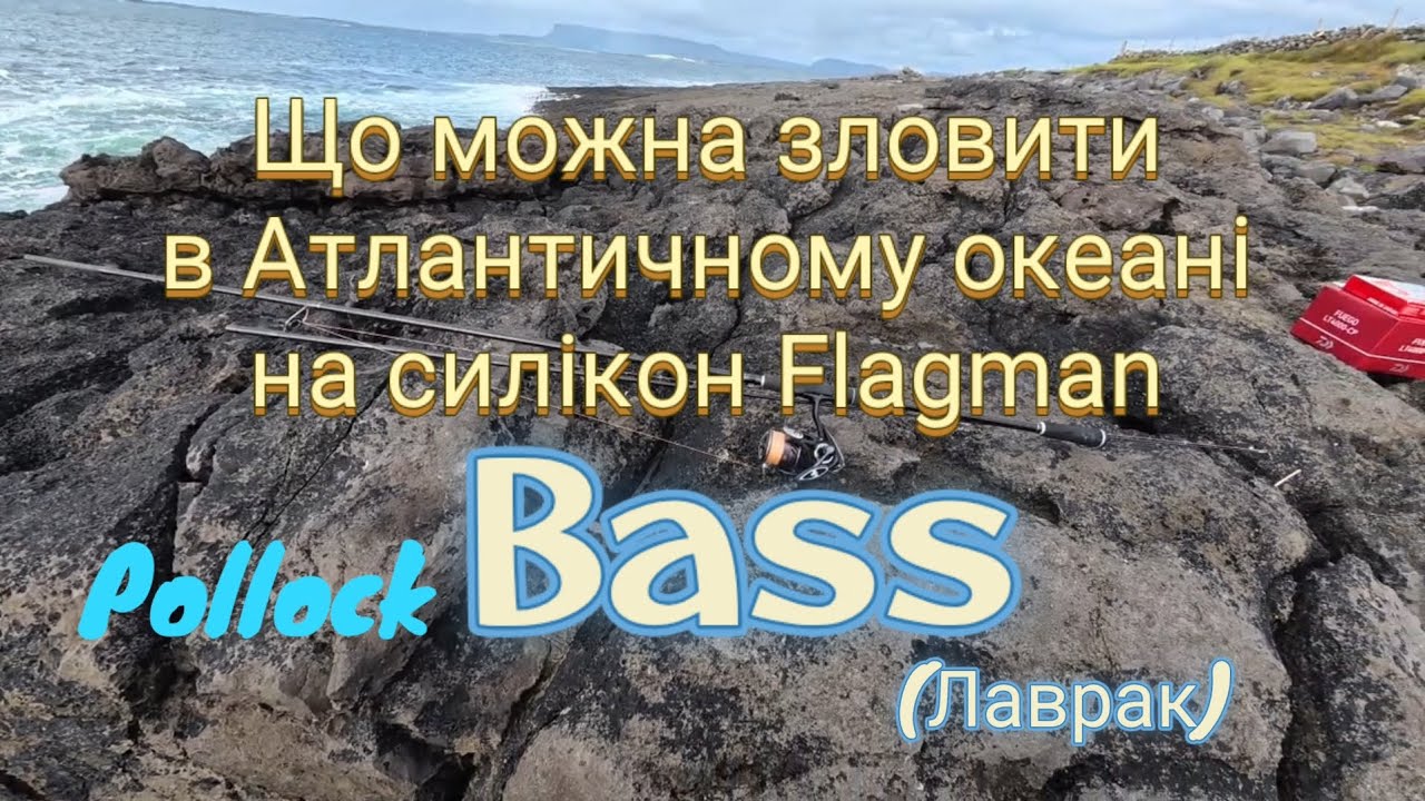Риболовля в океані.  Мій перший Басс (Лаврак) впійманий на силікон Flagman.  #fishingbass #fishing 