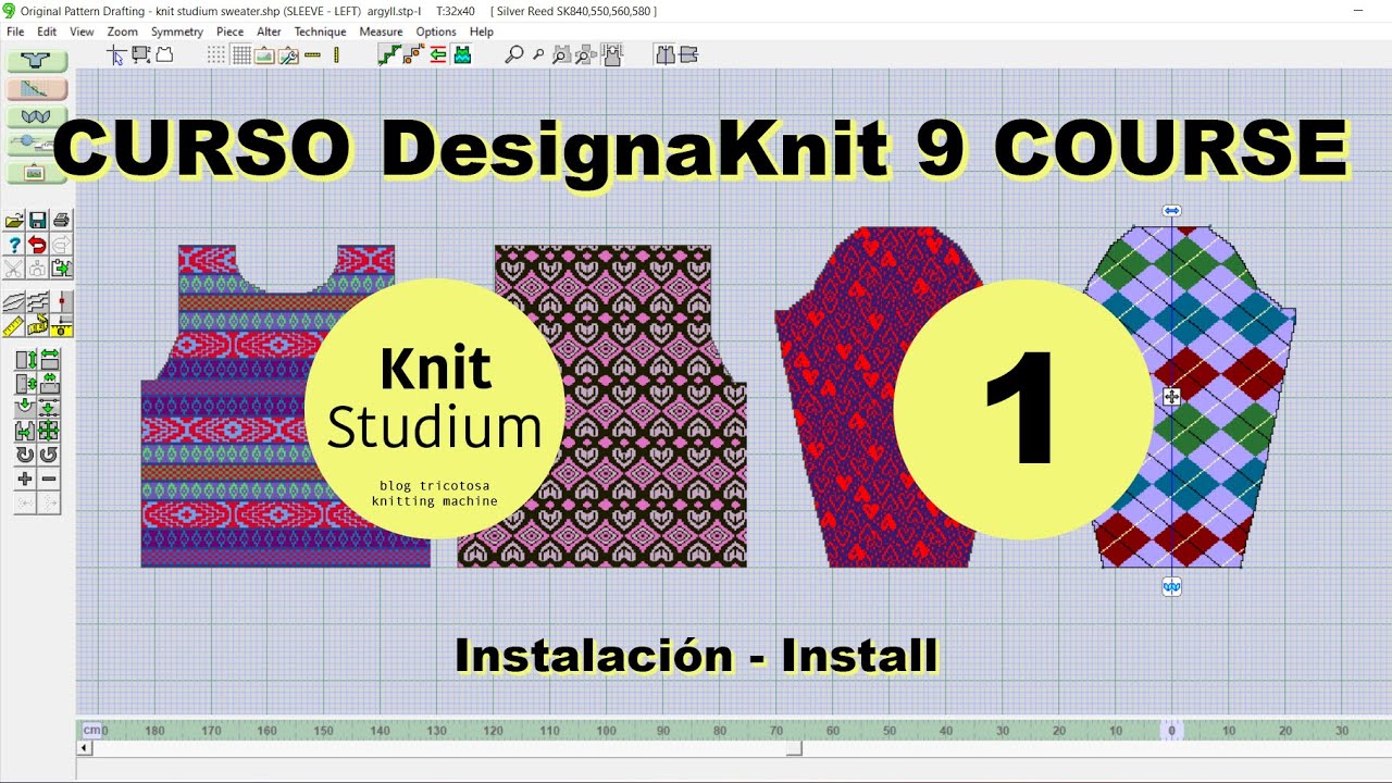 Curso DesignaKnit 9 Course. (1) Intro e Instalaci&oacute;n. Intro and Install (English Subtitles)