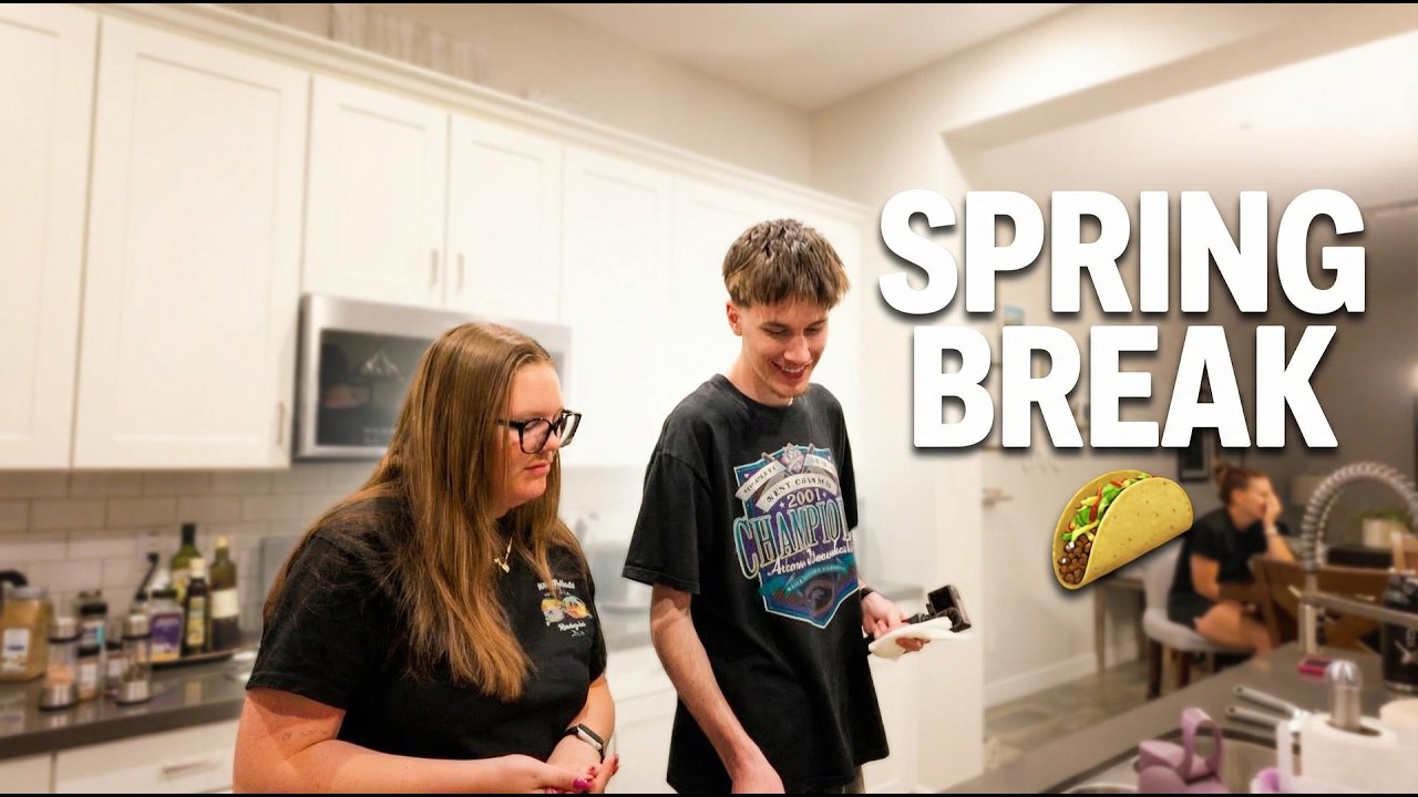 Bryce is HOME! Spring Break Shrimp Taco Dinner