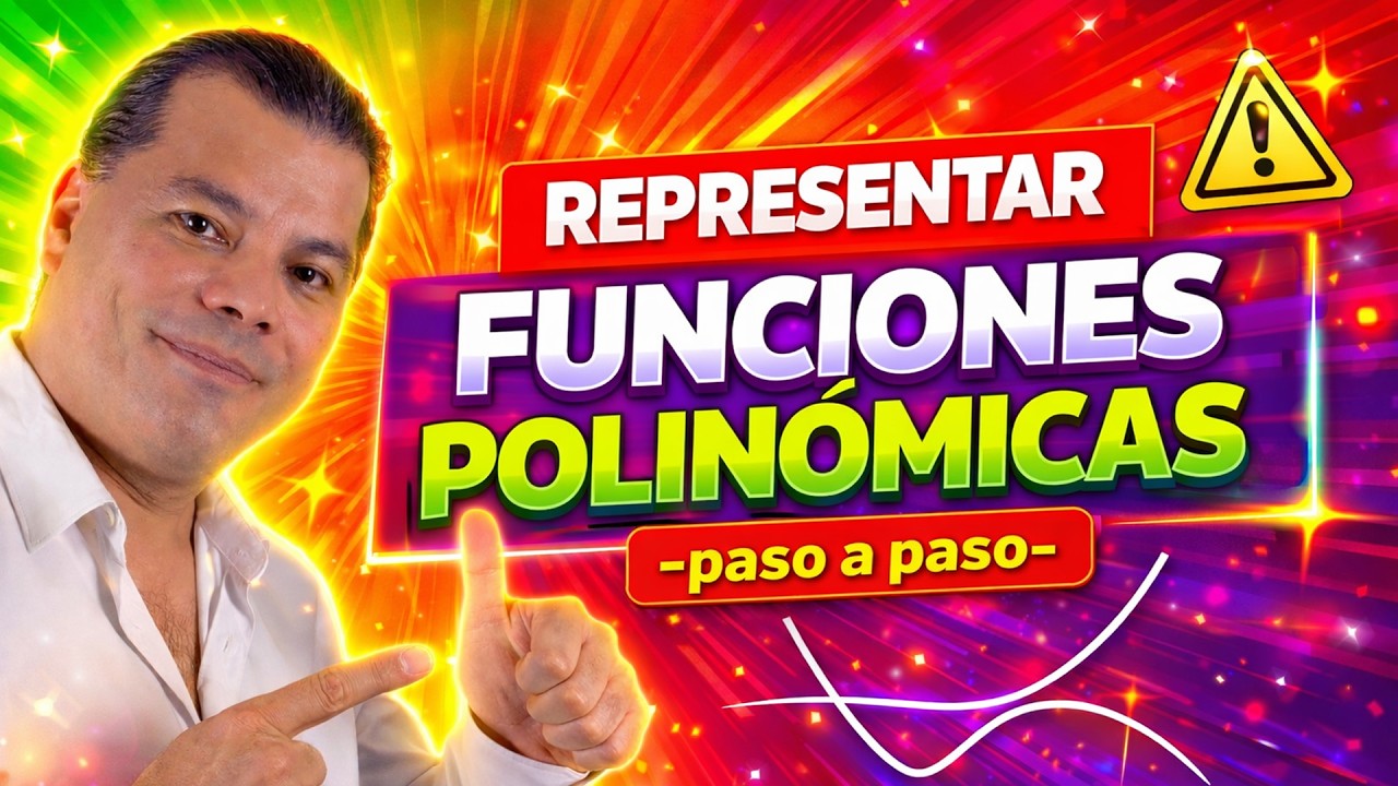 Cómo REPRESENTAR FUNCIONES POLINÓMICAS PASO A PASO ⚠️ | DOMINIO, CORTES y MÁS