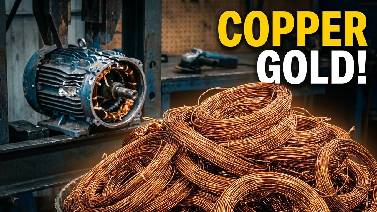 Stubborn Motor Finally Gives Up Its Copper | Here's What I Found Inside