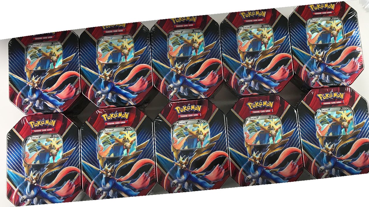 10 BRANDNEUE ZACIAN V TIN BOXEN! Pokemon Booster Unboxing Opening