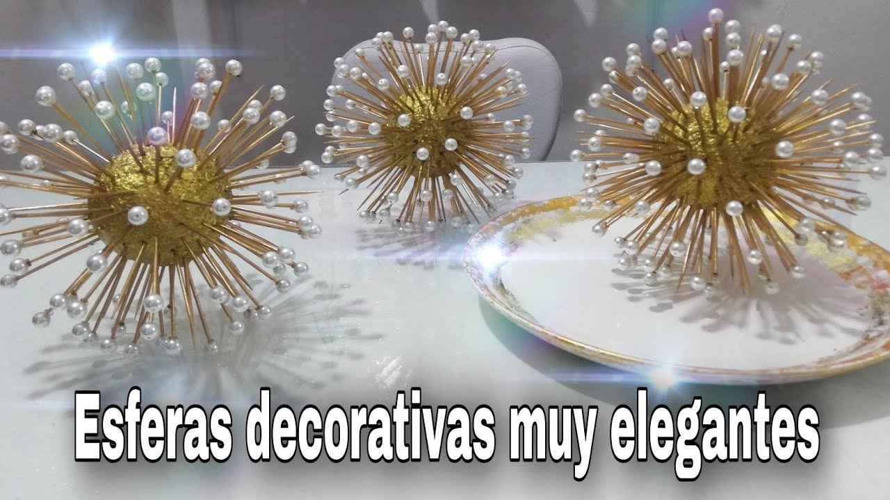 COMO HACER ESFERAS DECORATIVAS  SENCILLAS Y ELEGANTES