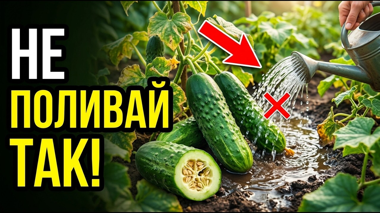 Как ПРАВИЛЬНО поливать огурцы? 5 ошибок, из-за которых огурцы горчат и желтеют