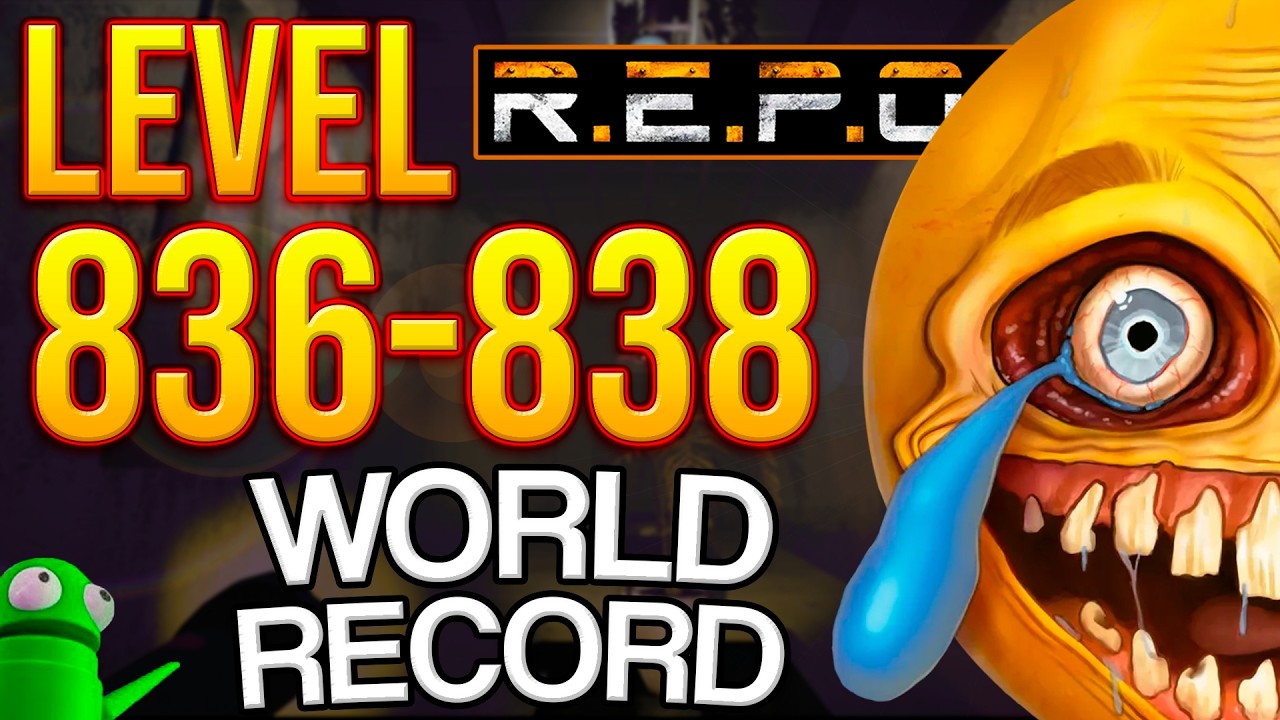 R.E.P.O. Solo World Record Level 836-838 | 0.001% CHANCE DOUBLE VALUABLES!💀