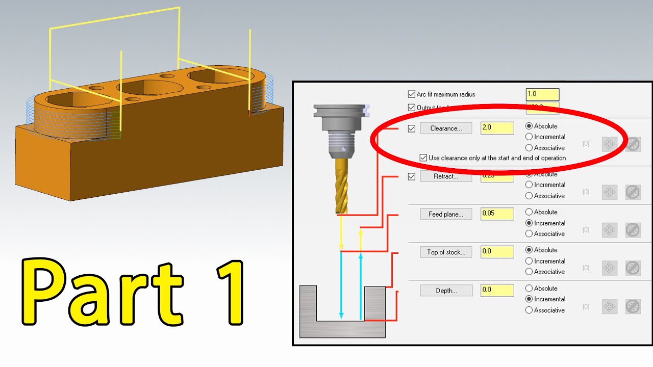 Mastercam Linking Parameters 1 - Clearance