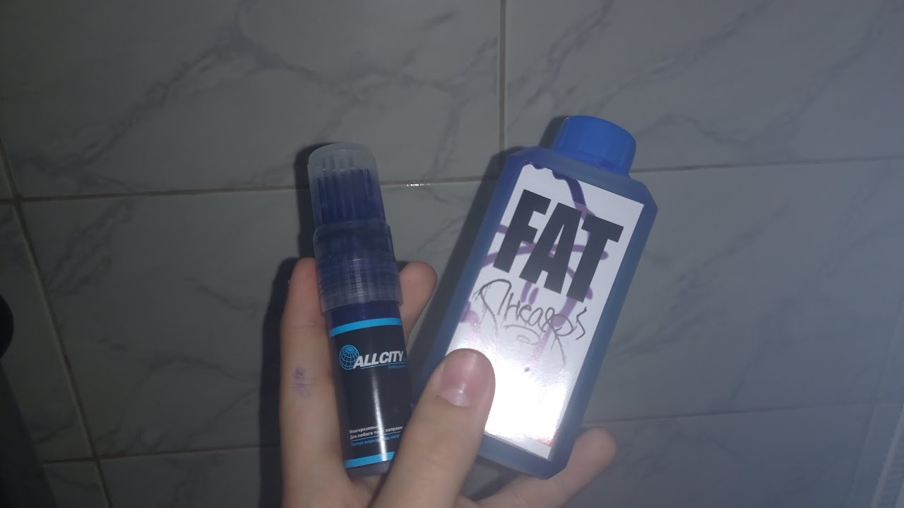 Обзор заправки Fat и маркера allcity | review of allcity marker and fat refill | graffiti review