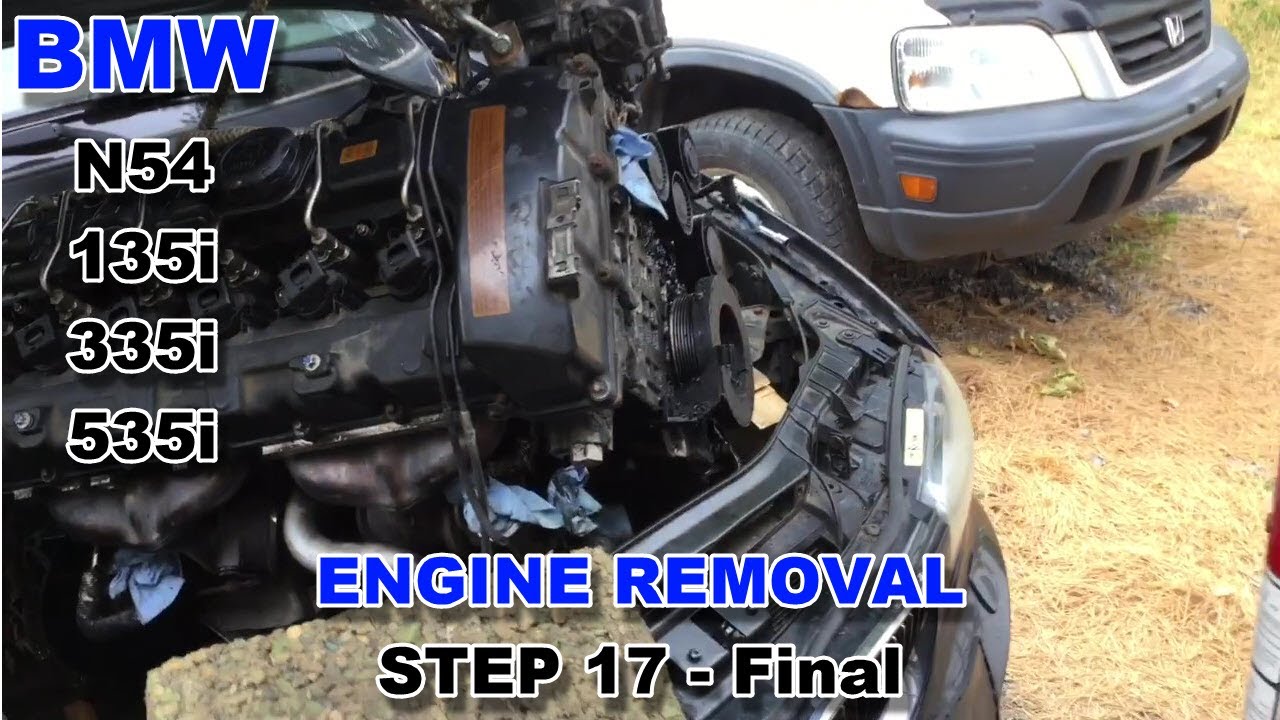17 BMW 135i N54 E82 - Engine Removal - Final
