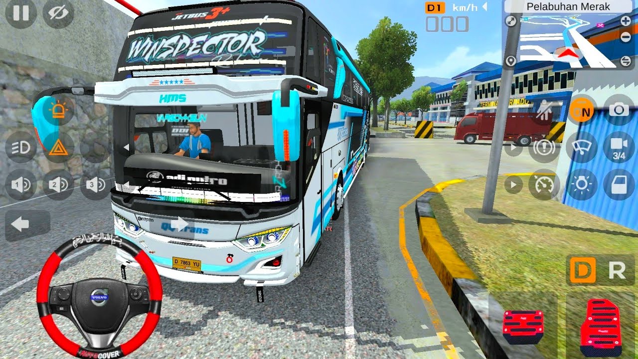 Bus Pariwisata QQ Trans Winspector Pulang Kampung Nyebrang Pulau  Bus Simulator  | Android Gameplay
