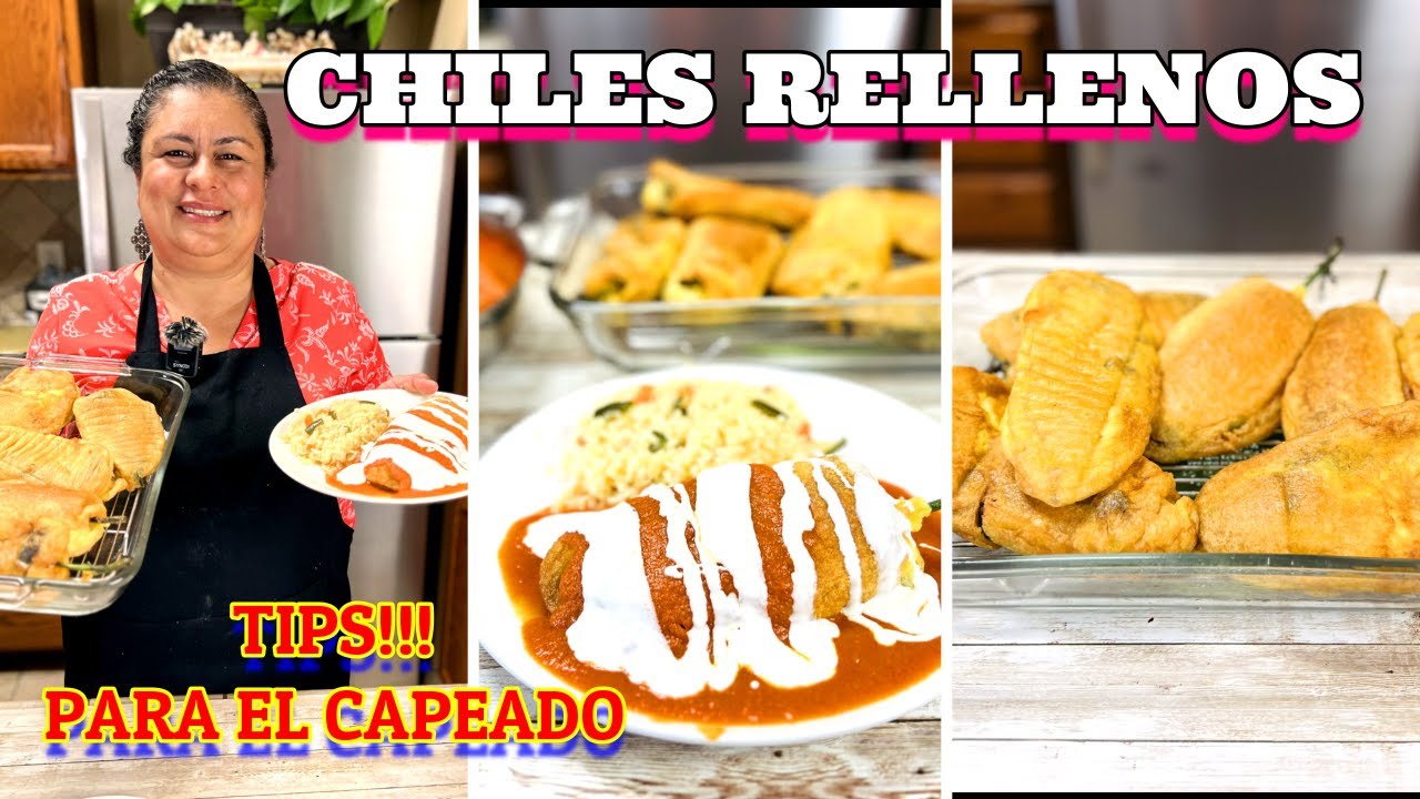 CHILES RELLENOS DE QUESO  TE DOY TIPS PARA QUE TE QUEDEN PERFECTOS