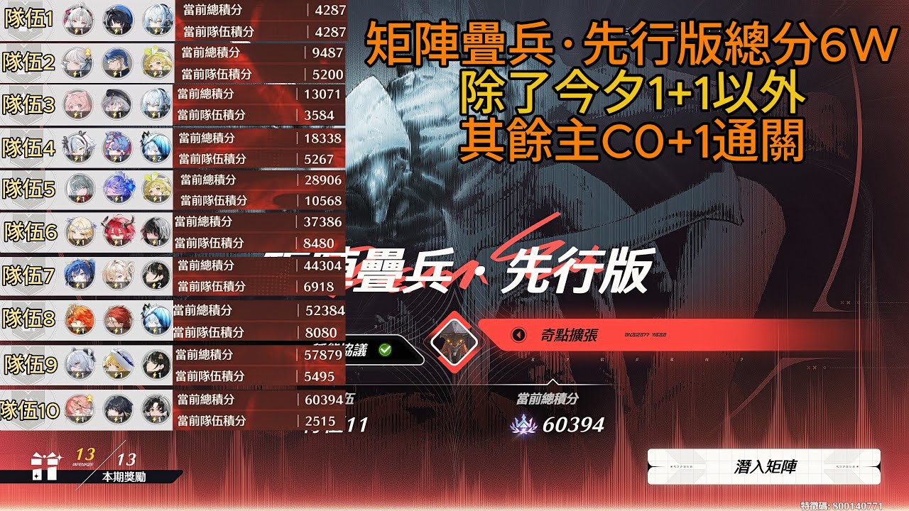 【鳴潮】全新高難模式矩陣疊兵·今夕1+1以外全員主C0+1拿滿獎勵通關(內附隊伍時間軸)【Wuthering waves】【メイチョウ】#鳴潮 #共鳴者創作計畫 #wutheringwaves