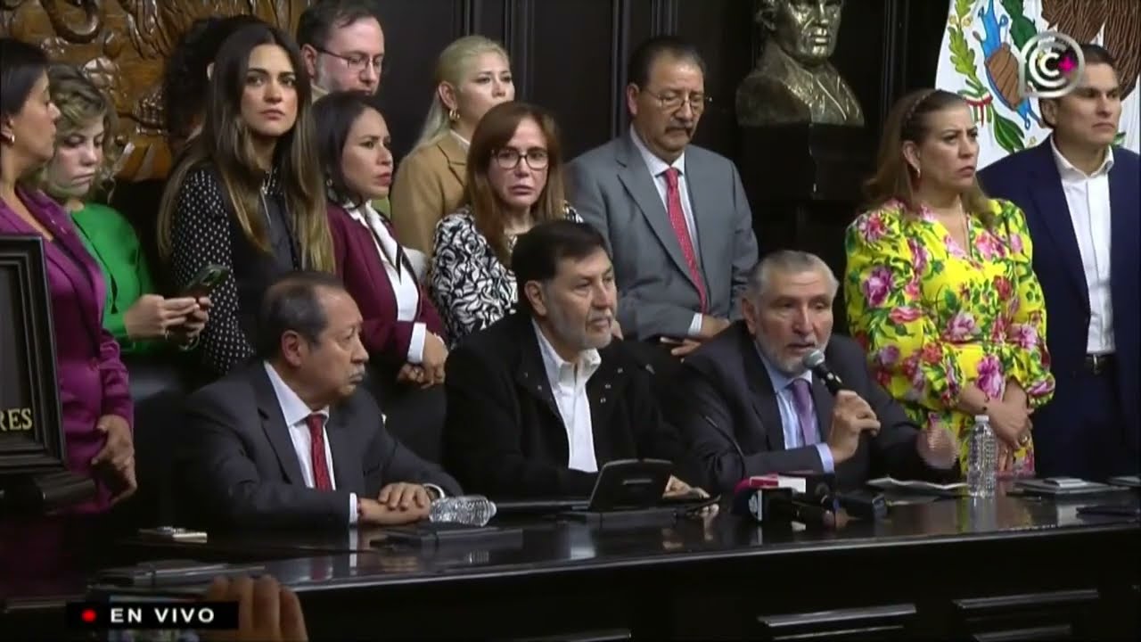 Conferencia de prensa de legisladoras y legisladores del Grupo Parlamentario de Morena