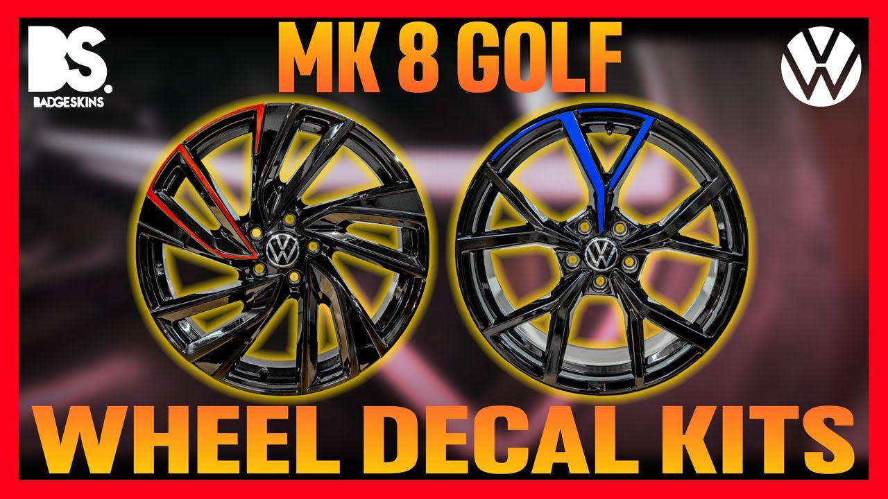 Badgeskins VW MK8 Golf R Estoril Blackout Overlay Kit + Accent